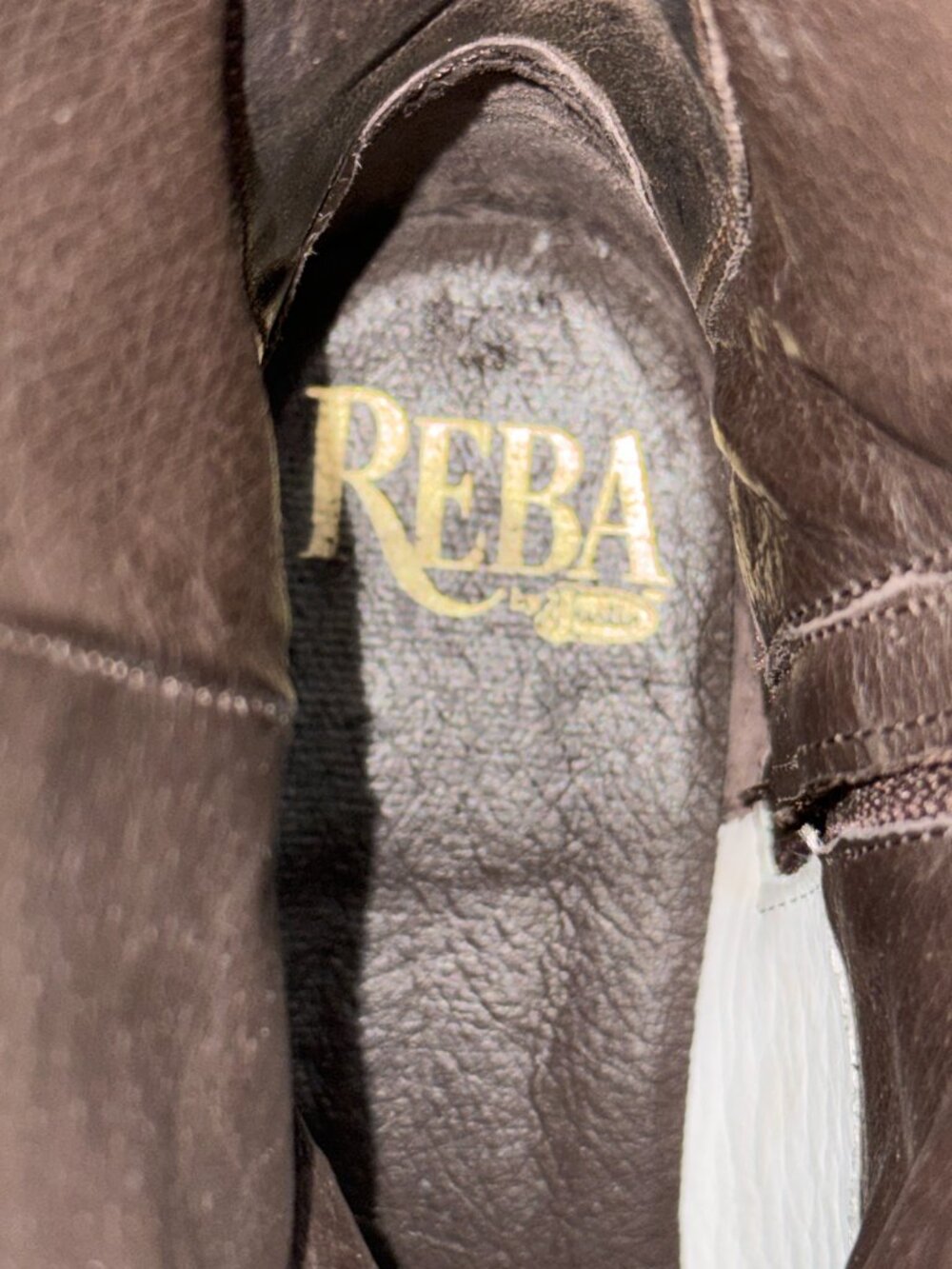 Reba Justin Boots Women's Western Anthem Boots Dark Brown Leather Suede Size 8 - Picture 14 of 14